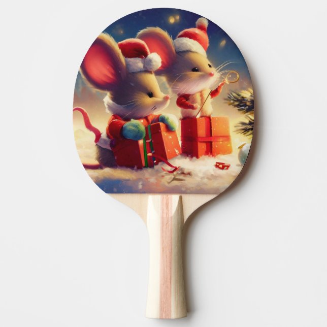 Pala De Ping Pong Ratón navidades (3) (Anverso)