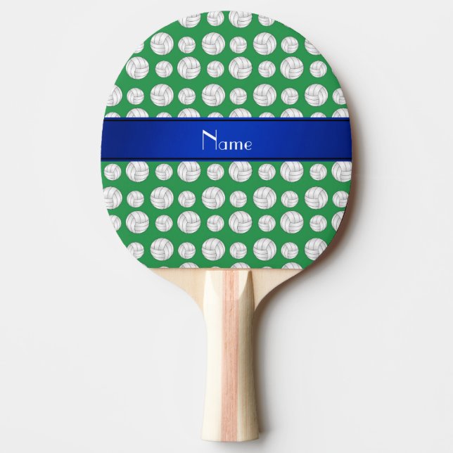 Pala De Ping Pong Raya azul personalizada del voleibol verde (Anverso)