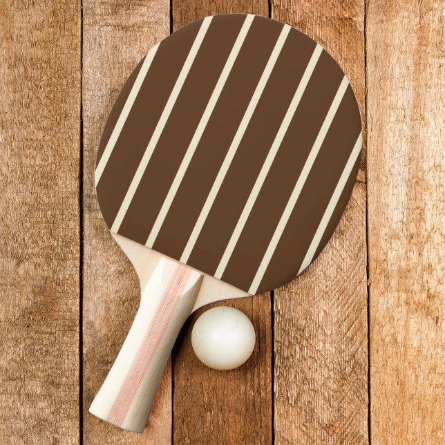 Pala De Ping Pong Rayado Color Marrón Bosque Profundo (Subido por el creador)