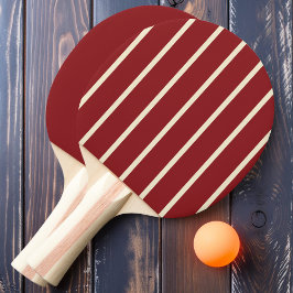 Pala De Ping Pong Rayado y Sólido de Arándano Profundo