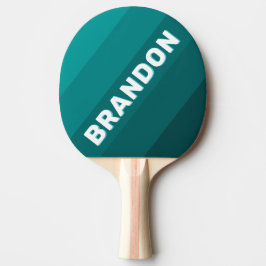 Pala De Ping Pong Rayas audaces desvanecidas acuáticas con nombre