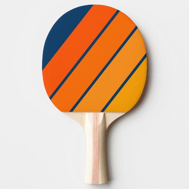 Pala De Ping Pong Rayas Audaces Vintage Azul (Anverso)