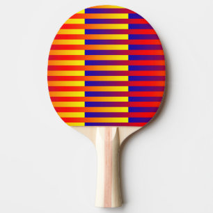 Pala De Ping Pong Rayas Azules Rojas Amarillas