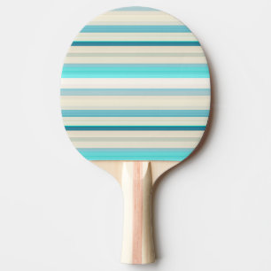 Pala De Ping Pong Rayas blancas y aqua lindas
