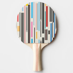 Pala De Ping Pong Rayas coloridas: mezcla de patrones gráficos