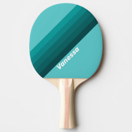 Pala De Ping Pong Rayas con Desvanecimiento Acuático con Nombre