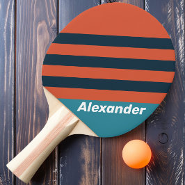 Pala De Ping Pong Rayas con Salpicaduras de Verde Acuático Deportivo