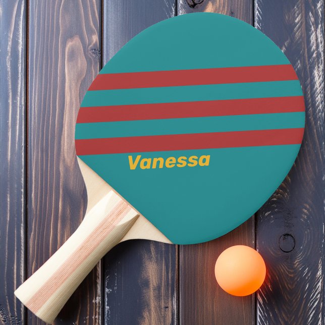 Pala De Ping Pong Rayas de Arrecife Rubí con Nombre (Subido por el creador)