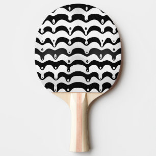 Pala De Ping Pong Rayas de cebra de fusión blanca y negra Jazzy