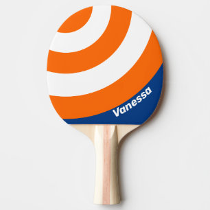Pala De Ping Pong Rayas de Círculo de Gran Ciudad Antiguo con Nombre