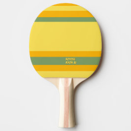 Pala De Ping Pong Rayas de héroe Líneas horizontales Naranja Amarill
