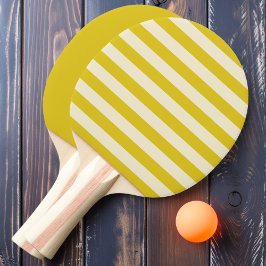 Pala De Ping Pong Rayas de Polo de Limón Oscuro y Lisos