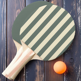 Pala De Ping Pong Rayas de Polo Gris Cálido y Sólido