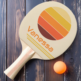 Pala De Ping Pong Rayas de Rotación Retro