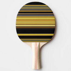 Pala De Ping Pong Rayas doradas negras lindas