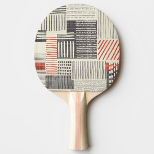 Pala De Ping Pong Rayas geométricas dibujadas a mano, patrón ininter