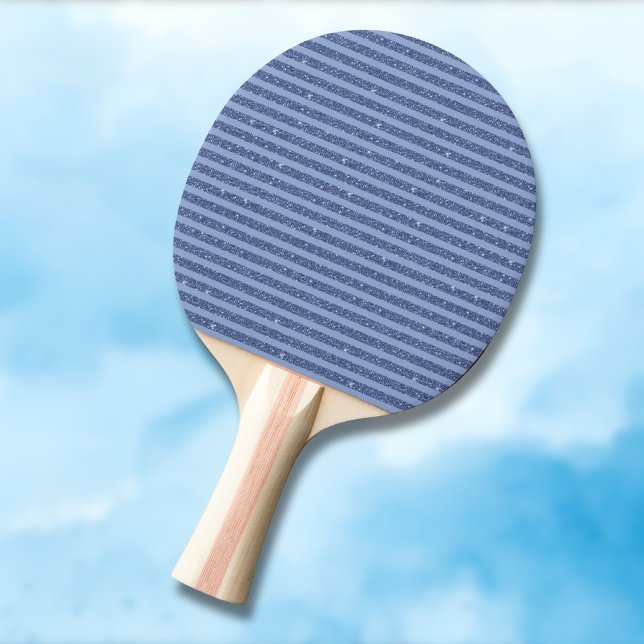 Pala De Ping Pong Rayas horizontales estilo brillo índigo oscuro (Subido por el creador)