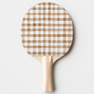 Pala De Ping Pong Rayas Marrones Crema Cuadro Marrón Claro