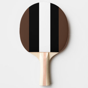 Pala De Ping Pong Rayas marrones, negras y blancas