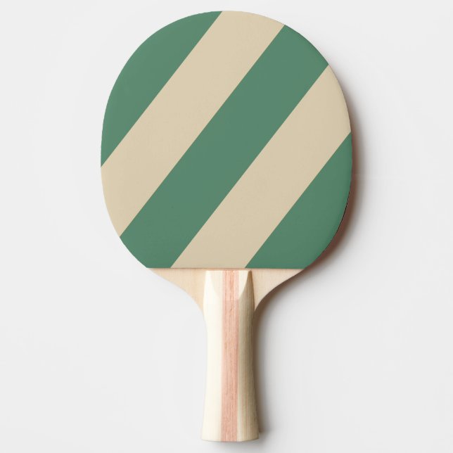 Pala De Ping Pong Rayas Negras Naranja Retro (Anverso)