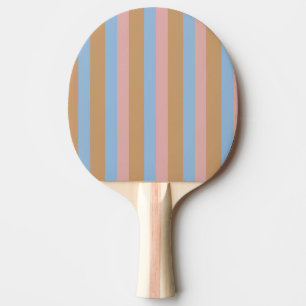 Pala De Ping Pong Rayas Ocres, Rosas y Azules