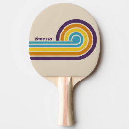 Pala De Ping Pong Rayas onduladas de coral blanqueado por el sol con