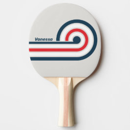 Pala De Ping Pong Rayas onduladas Warbird con nombre