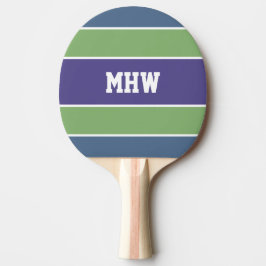 Pala De Ping Pong Rayas Patrón personalizado monograma ping pong pal