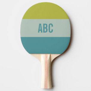 Pala De Ping Pong Rayas Patrón personalizado monograma ping pong pal