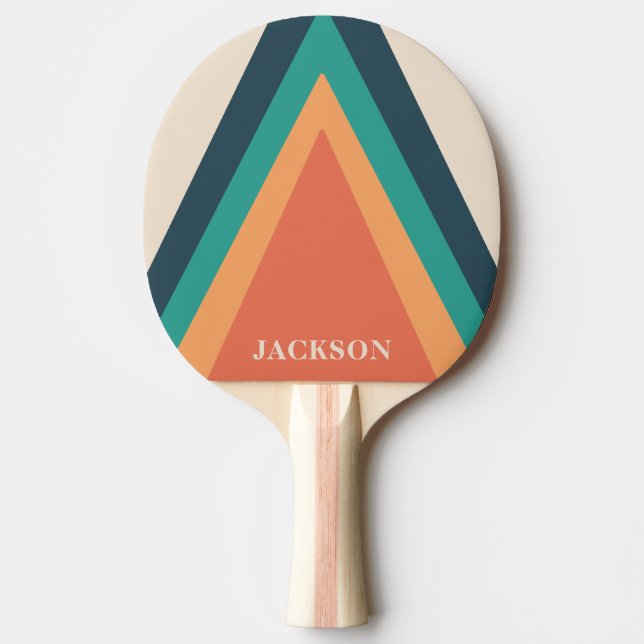Pala De Ping Pong Rayas retro elegantes de Guay personalizadas (Anverso)