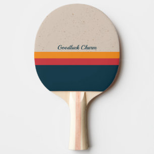 Pala De Ping Pong Rayas retro Puestas del sol y pizarra