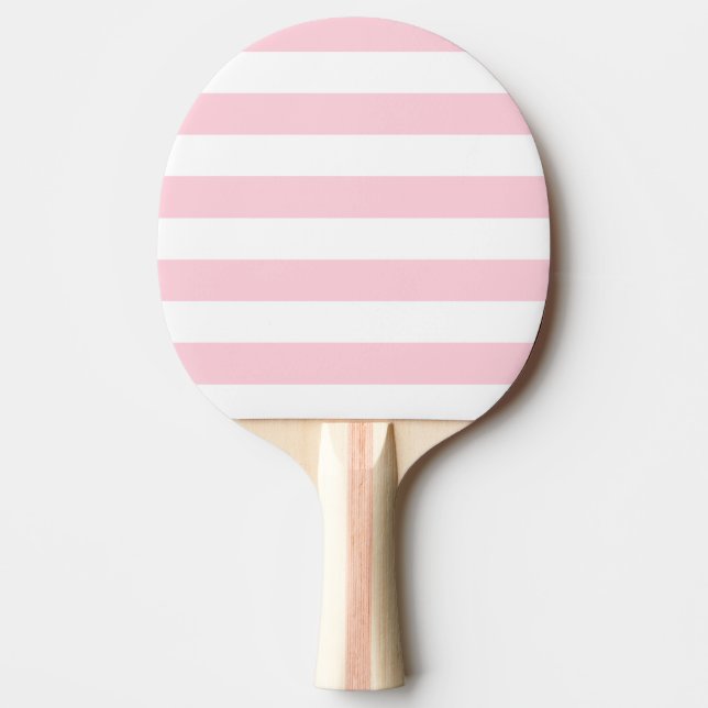 Pala De Ping Pong Rayas rosadas y blancas milenarias (Anverso)