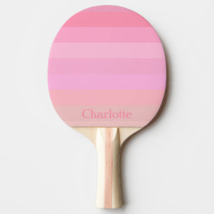 Pala De Ping Pong Rayas rosas claras personalizadas
