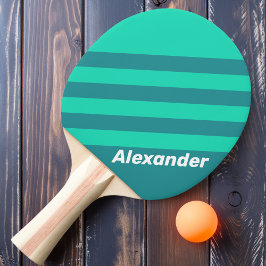 Pala De Ping Pong Rayas Sport Teal Beach Breeze con Nombre