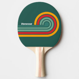 Pala De Ping Pong Rayas Verdes con Nombre