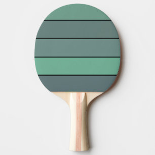 Pala De Ping Pong Rayas Verdes Y Gris De Invierno Sobre Papel Acuáti