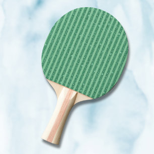 Pala De Ping Pong Rayas verticales de estilo con brillo verde jade c