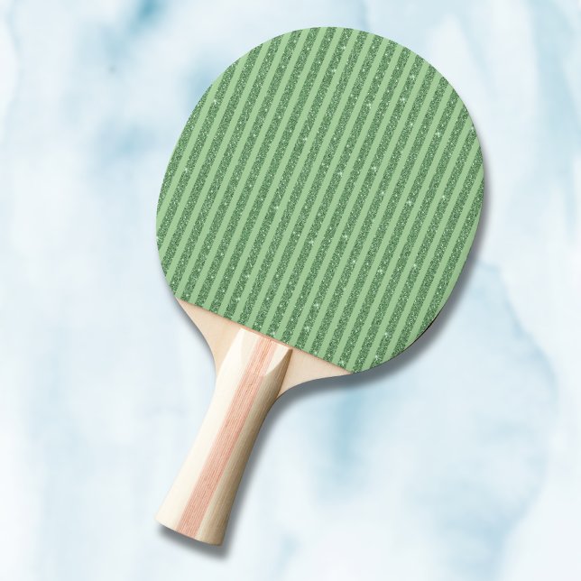 Pala De Ping Pong Rayas Verticales Simples de Brillo en Verde Bosque (Subido por el creador)