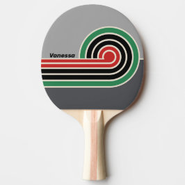 Pala De Ping Pong Rayas VHS Vintage con Nombre