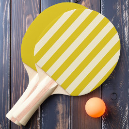 Pala De Ping Pong Rayas y sólido en Polo de Limón Oscuro
