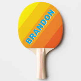 Pala De Ping Pong Rayo de Sol Mar Franjas Negritas con Nombre