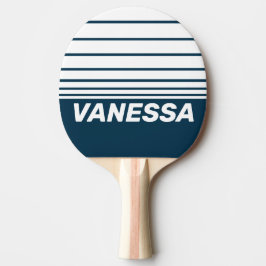 Pala De Ping Pong Rayo de tres Horizontes de la Marina Retro con Nom