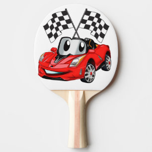 Pala De Ping Pong Raza de la bandera del personalizado de coche ráp