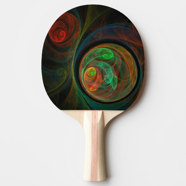 Pala De Ping Pong Reborn Green Abstract Art (Anverso)