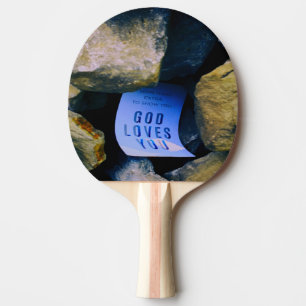 Pala De Ping Pong Recordatorio del amor de Dios por ti. Fe cristiana