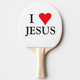 Pala De Ping Pong Red I HEART JESUS