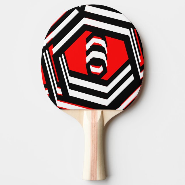 Pala De Ping Pong Red White Black Modern 4Robin (Anverso)
