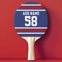 Red White Blue Sports Jersey Nombre personalizado