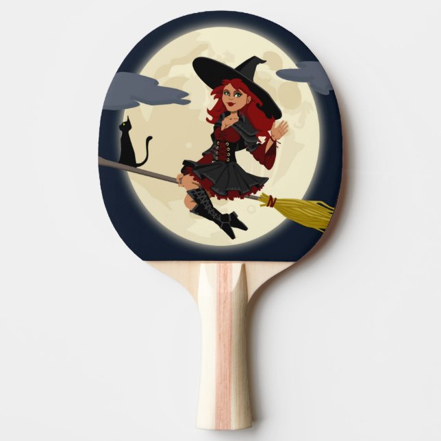 PALA DE PING PONG REDHEADED HALLOWEEN WITCH (Anverso)
