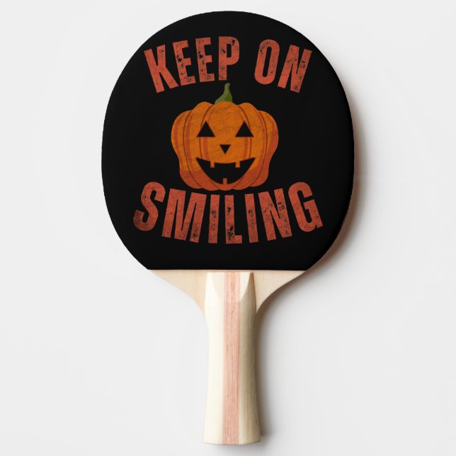 Pala De Ping Pong REGALO DE HALLOWEEN Sigue Sonriendo (Anverso)
